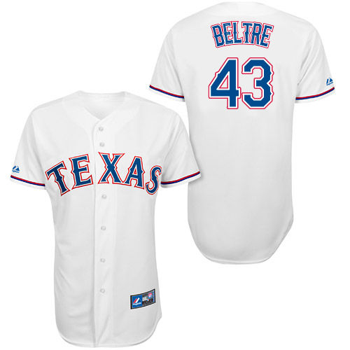 Engel Beltre #43 Youth Baseball Jersey-Texas Rangers Authentic Home White Cool Base MLB Jersey